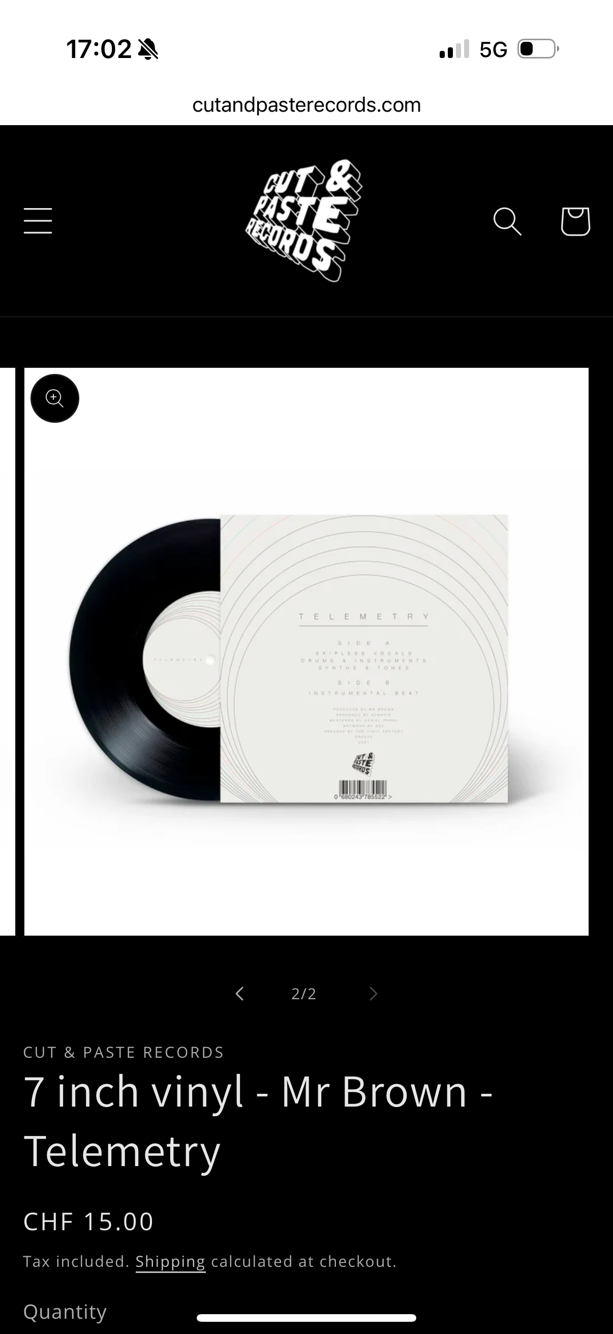 Mr Brown - Telemetry - 7” Black Vinyl